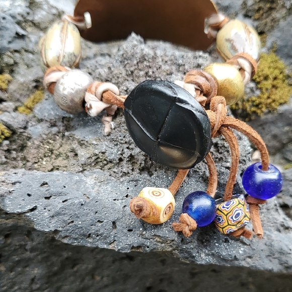 Funky, Cool Handcrafted Beaded Bracelet - Picture 4 of 5